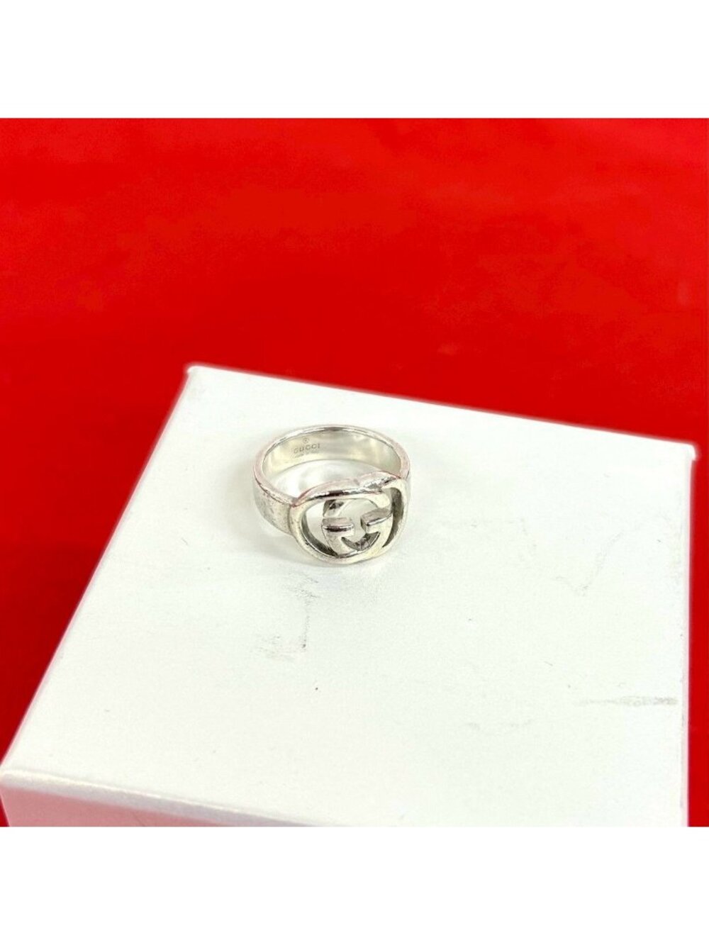 Gucci Interlocking 925 Sterling Silver Ring